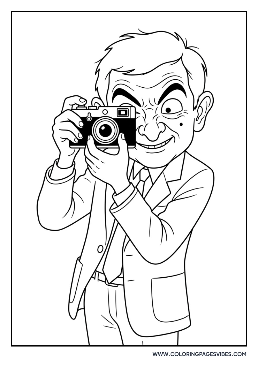 Mr. Bean Taking a Selfie