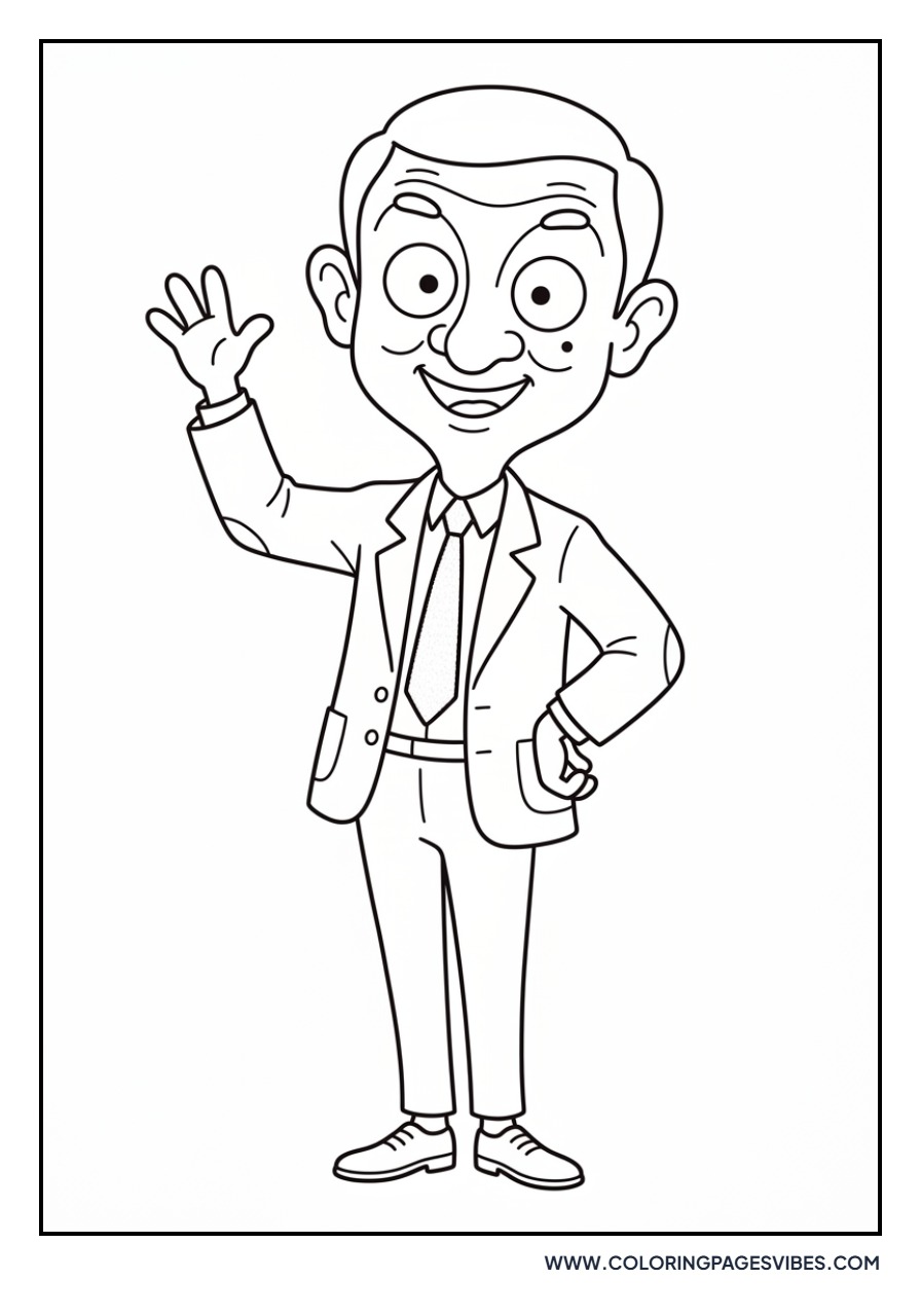 Mr. Bean Waving Hello