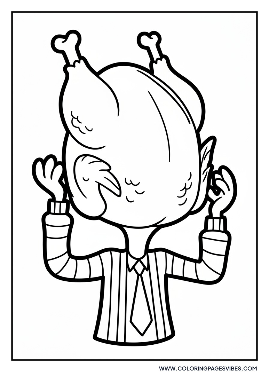 Mr. Bean with a Turkey on His Head