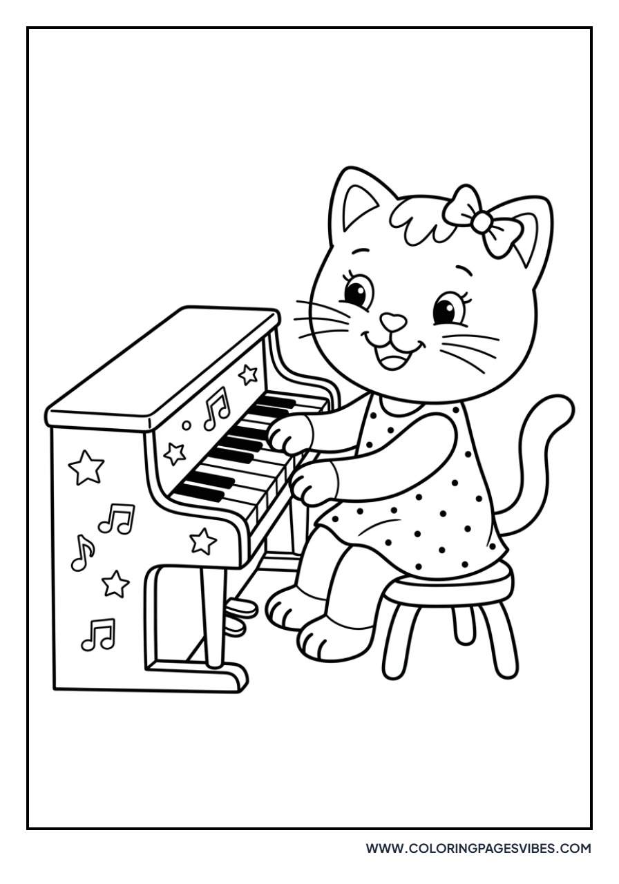 Candy Cat Playing Music