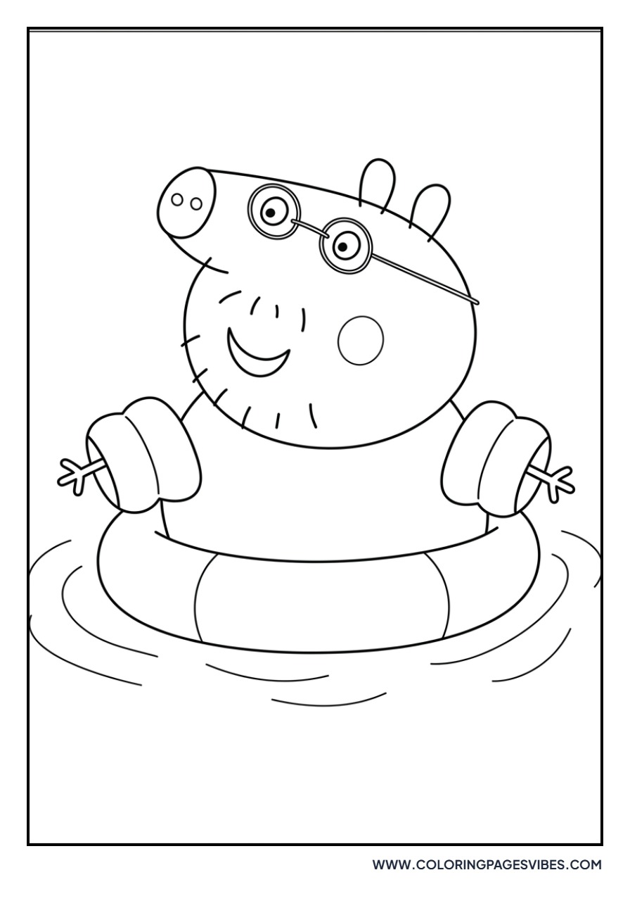 Daddy Pig in the Pool