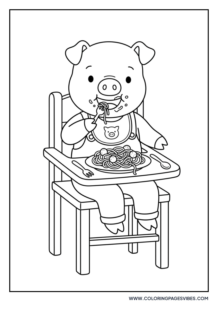 George Pig Eating Spaghetti