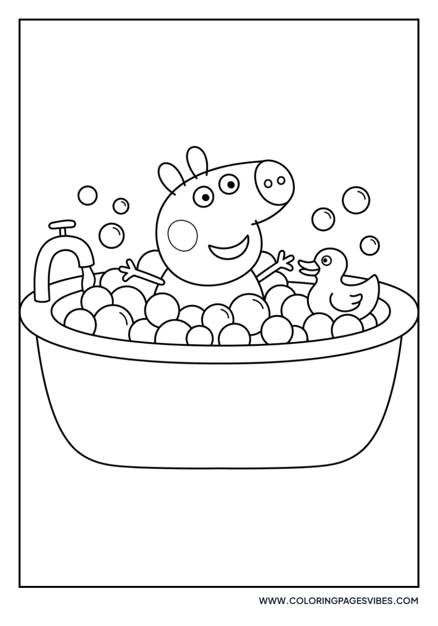 George Pig in the Bath