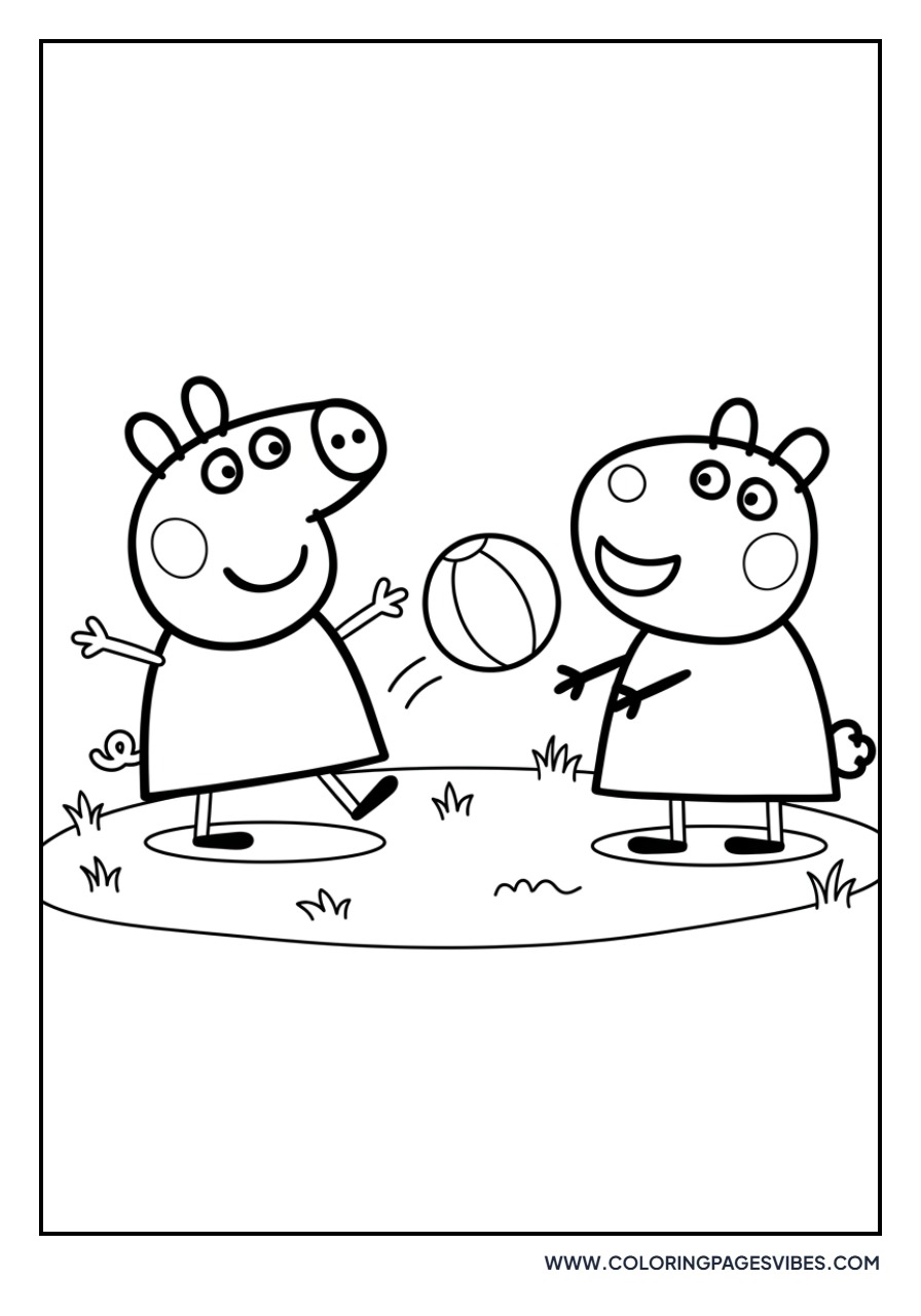 Peppa and Suzy Sheep Playing