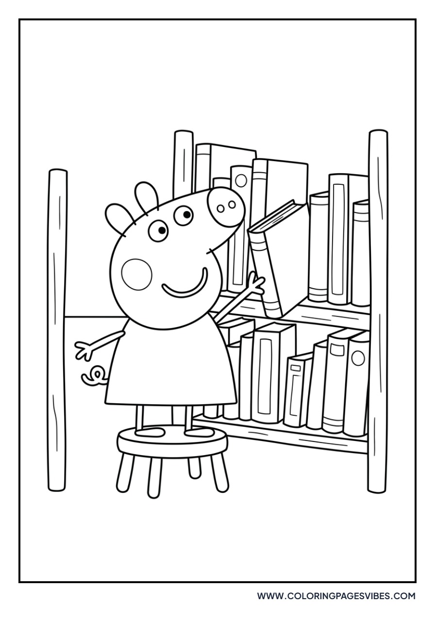 Peppa Pig at the Library
