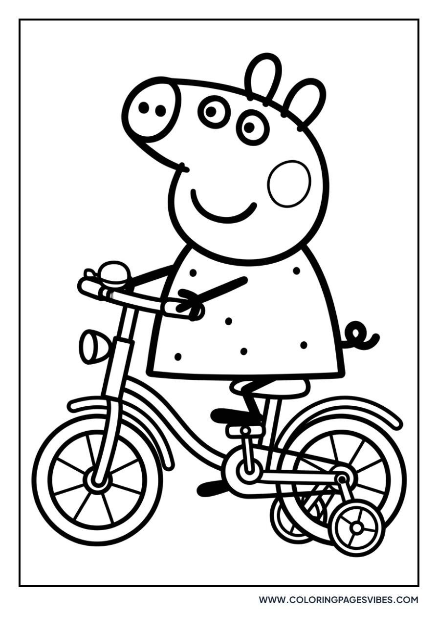 Peppa Pig on a Bicycle