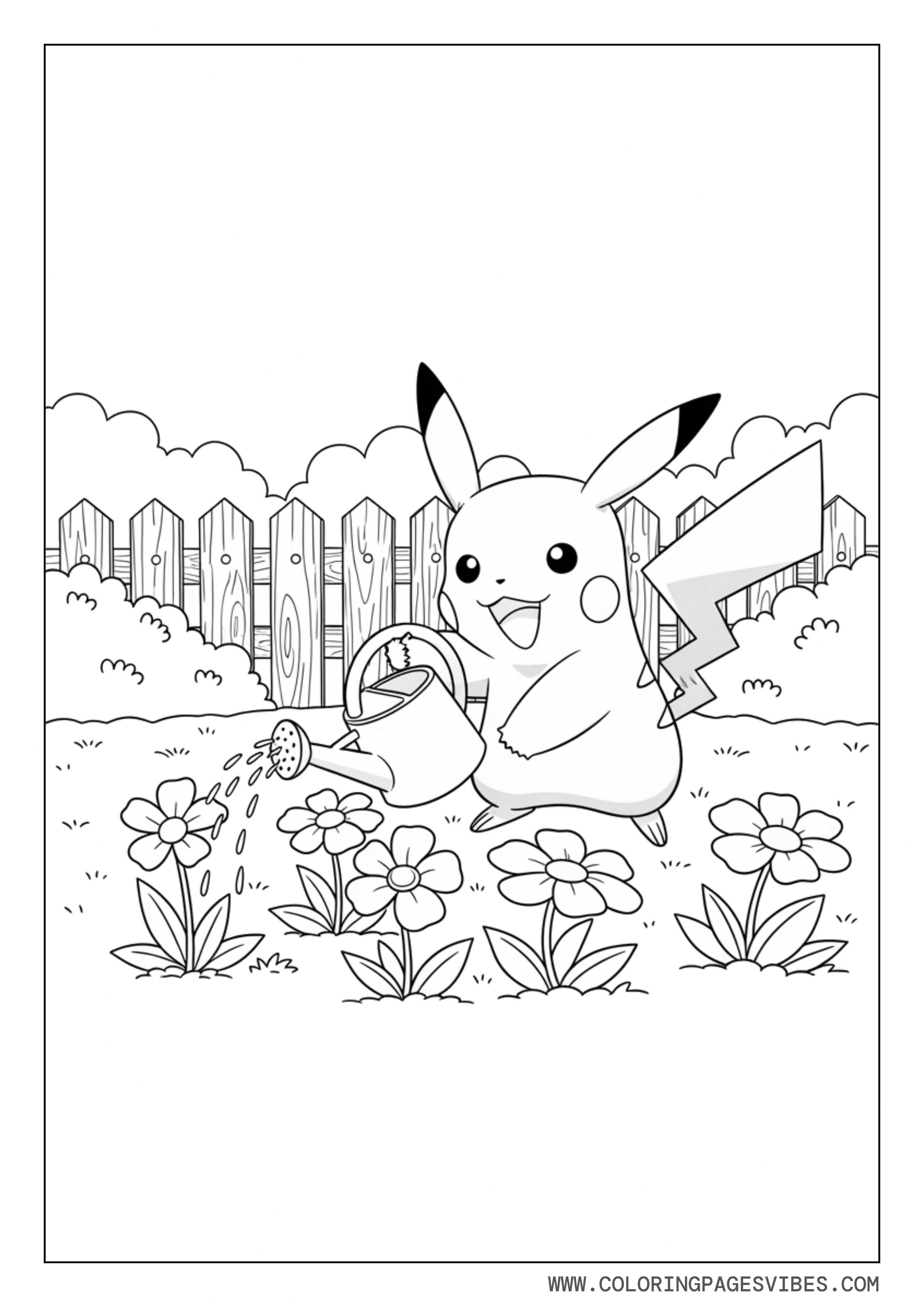 Pikachu Gardening