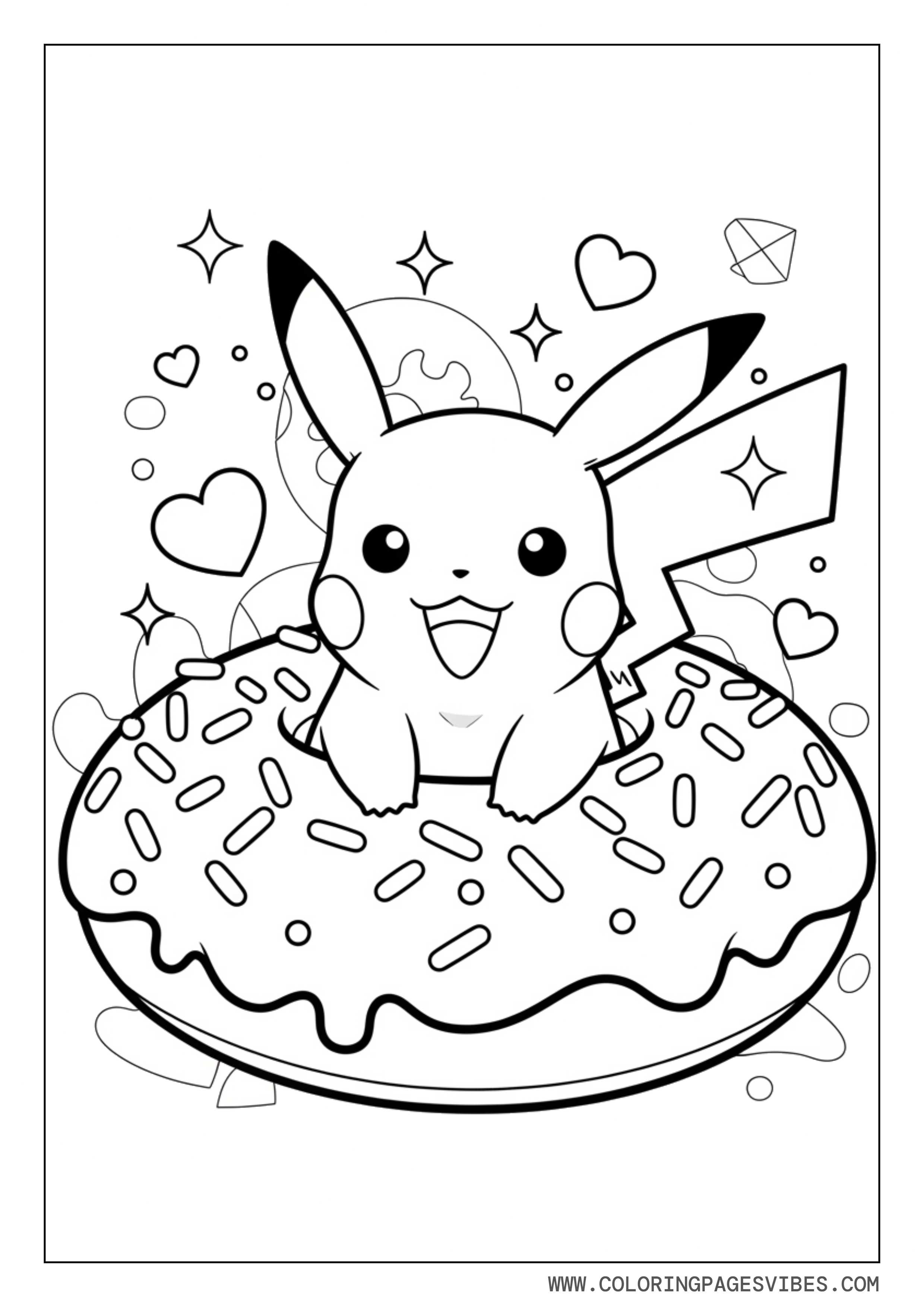 Pikachu Inside a Donut
