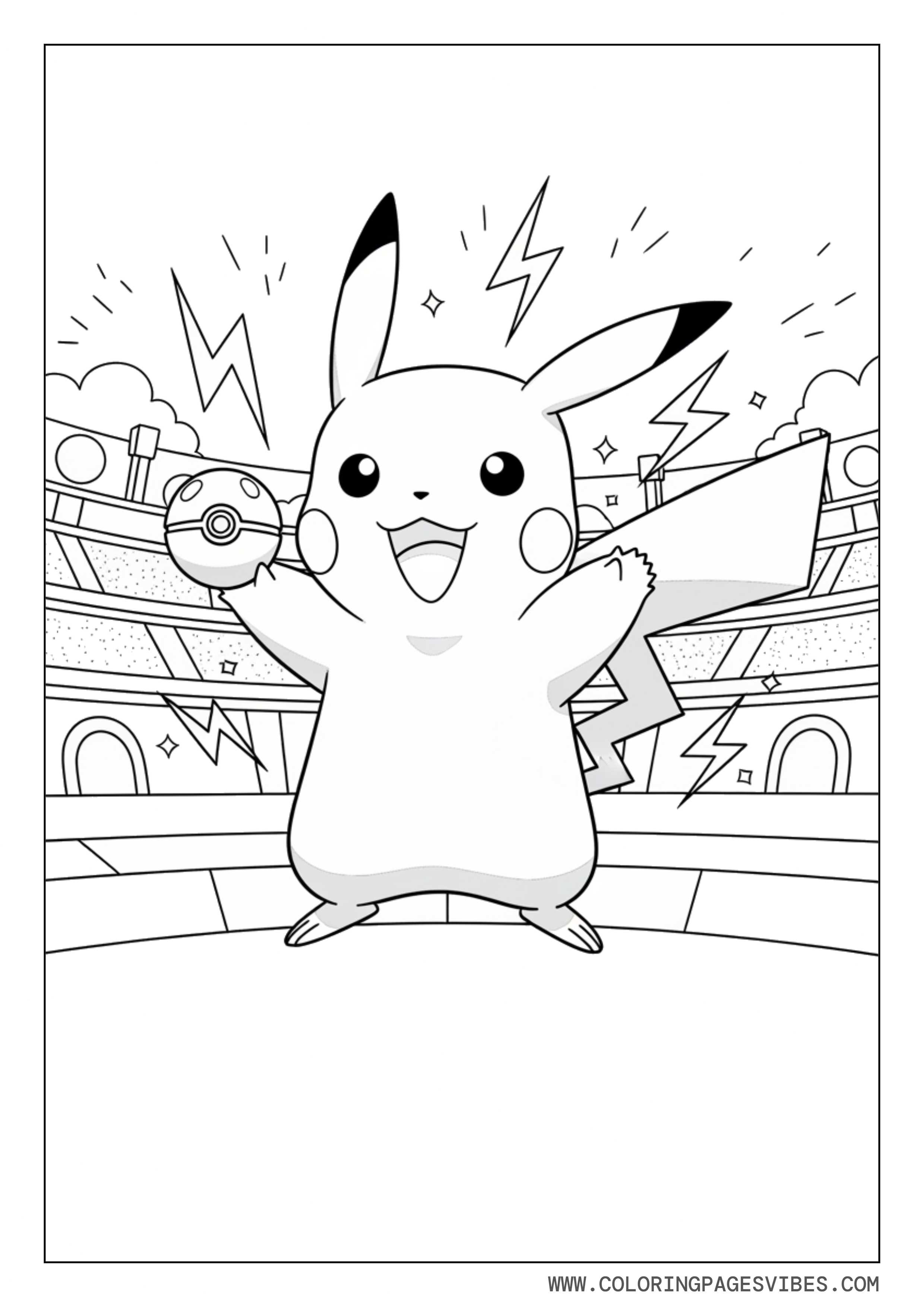 Pikachu with a Pokéball