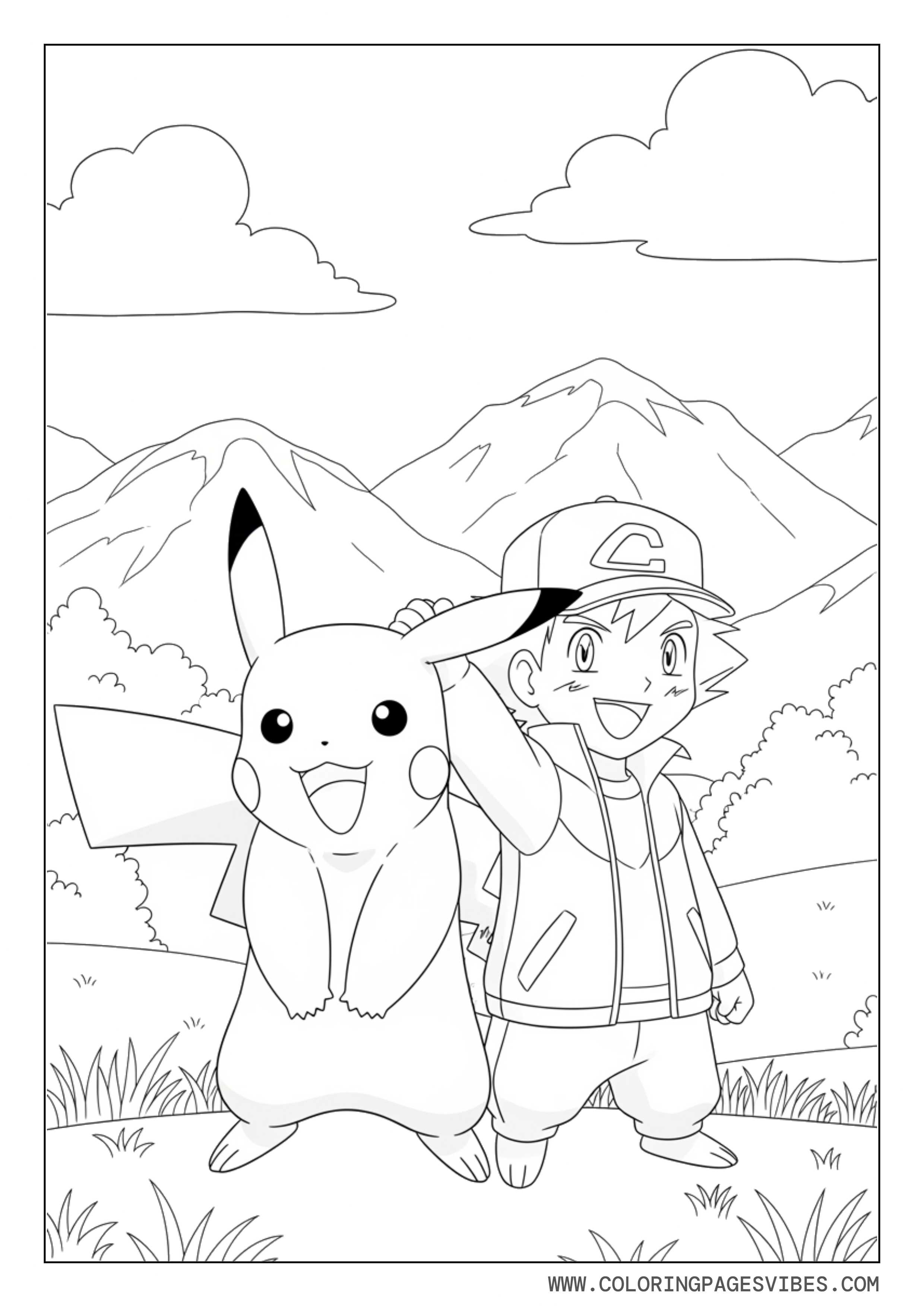 Pikachu with Ash Trainer