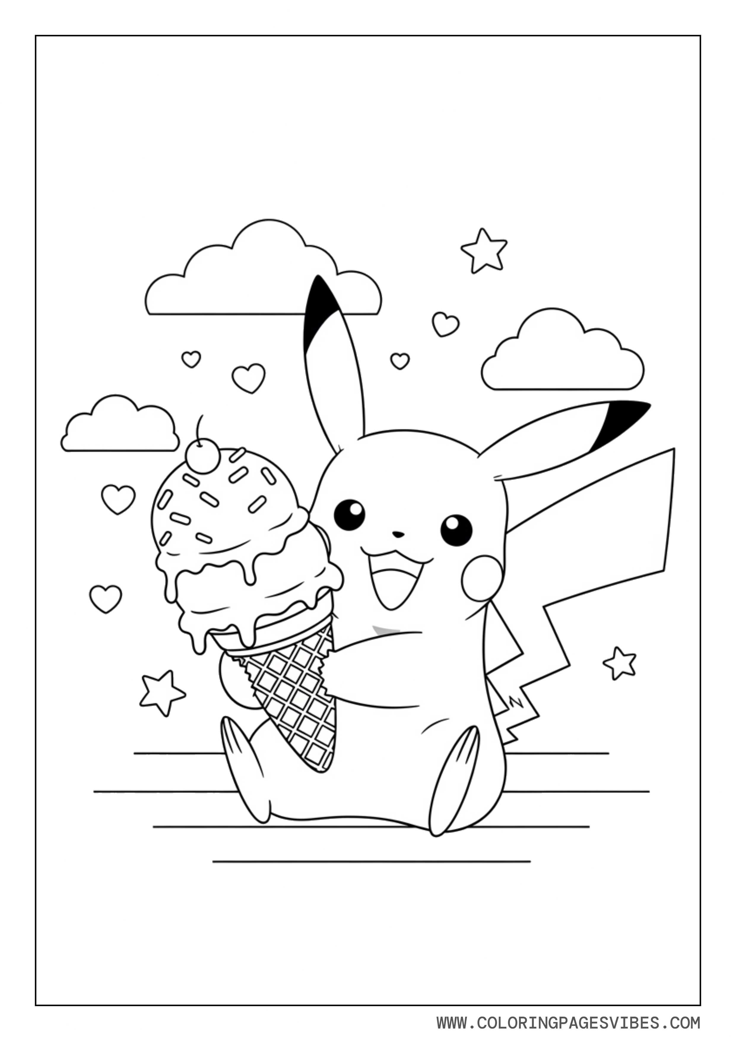 Pikachu with Ice Cream