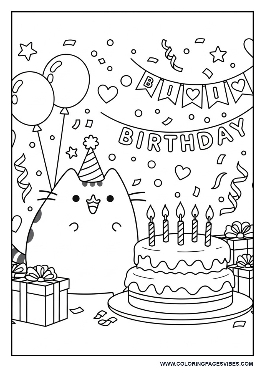 Birthday Party Pusheen