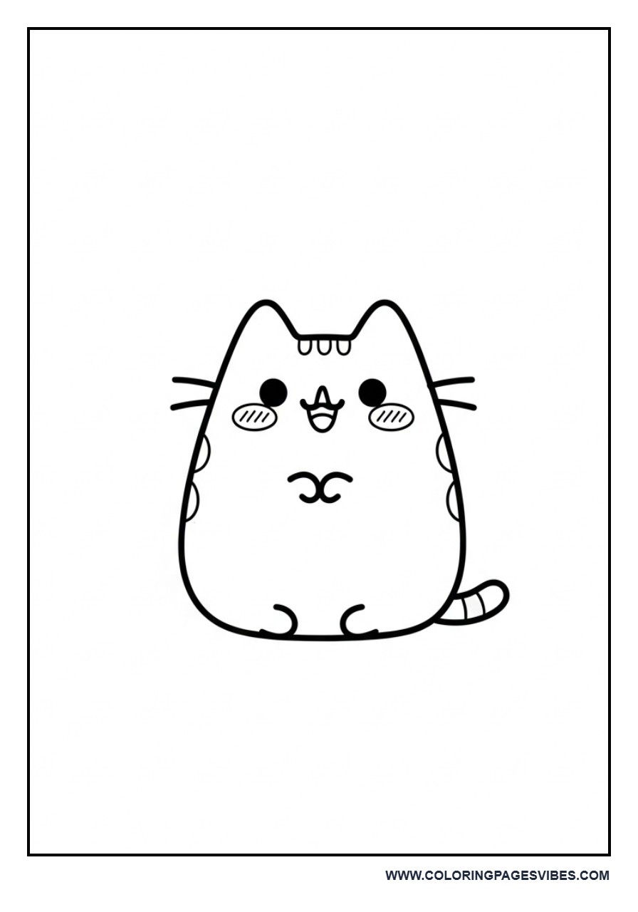 Blushing Kawaii Pusheen