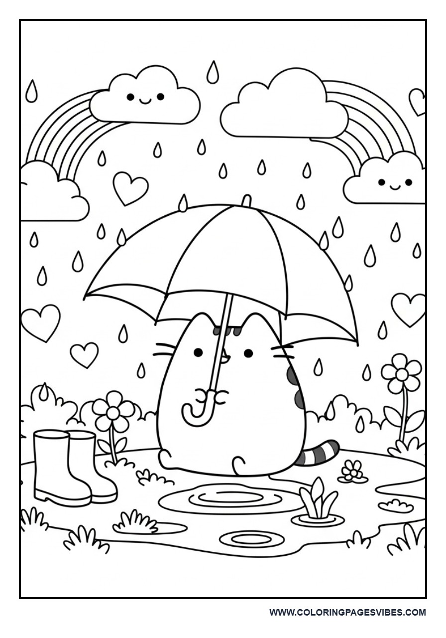 Cozy Rainy Day Pusheen