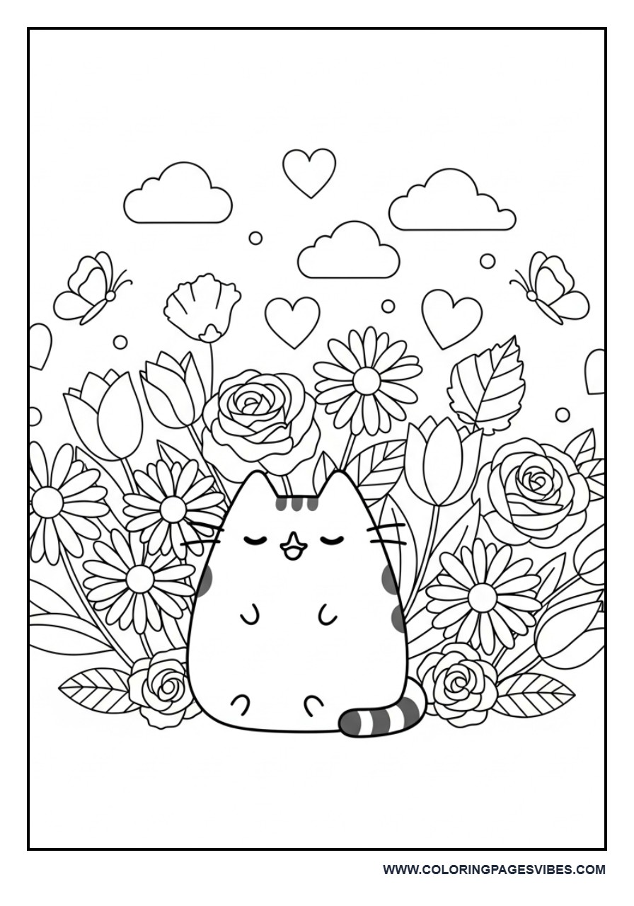 Floral Pusheen