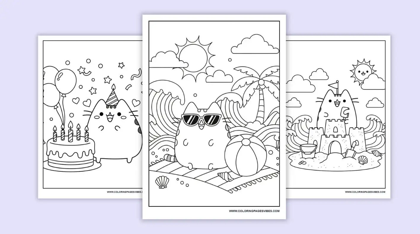 75+ Free Printable Cute Pusheen Coloring Pages for Kids and Fans