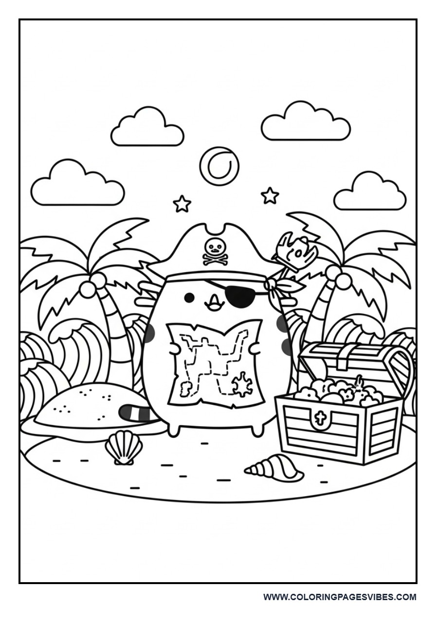 Pirate Pusheen Treasure Adventure