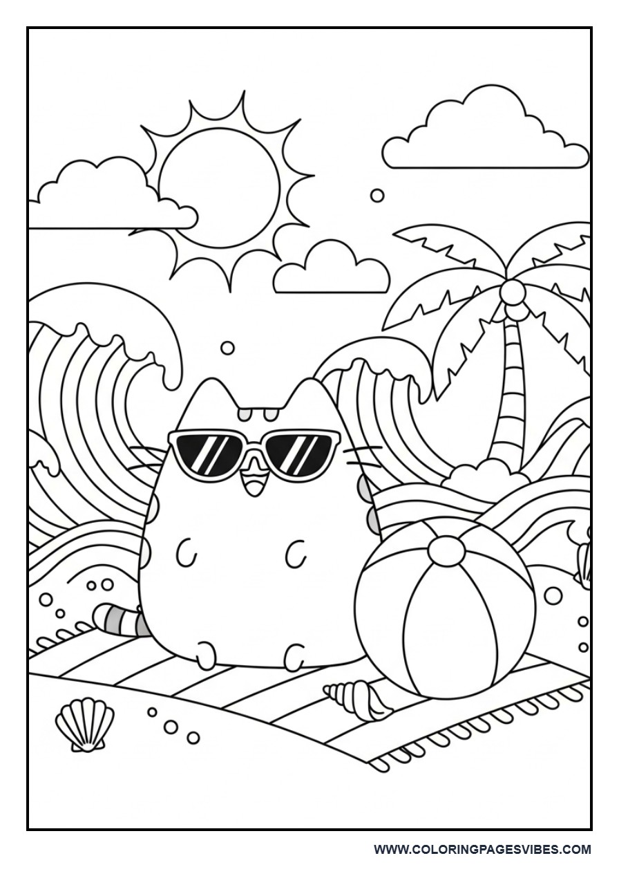 Summer Beach Pusheen