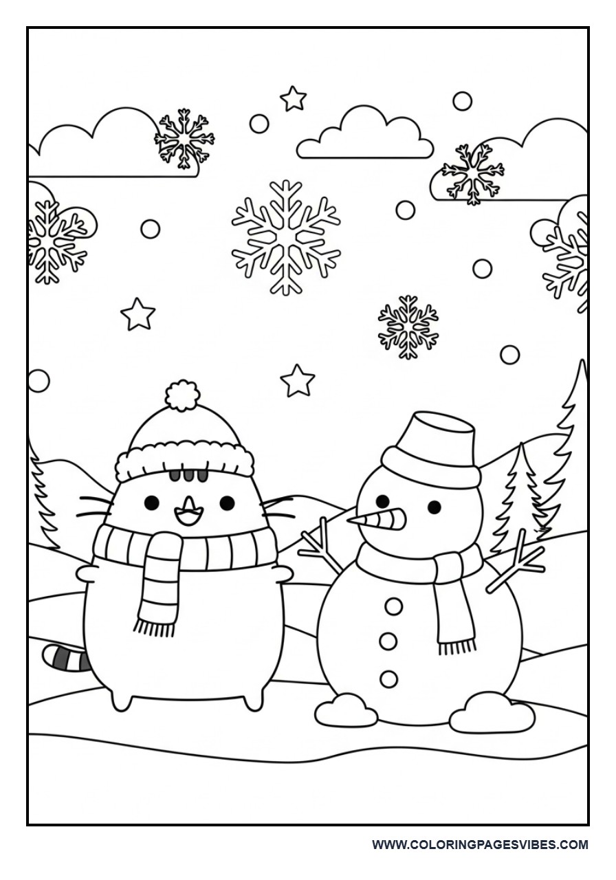 Winter Snowman Pusheen