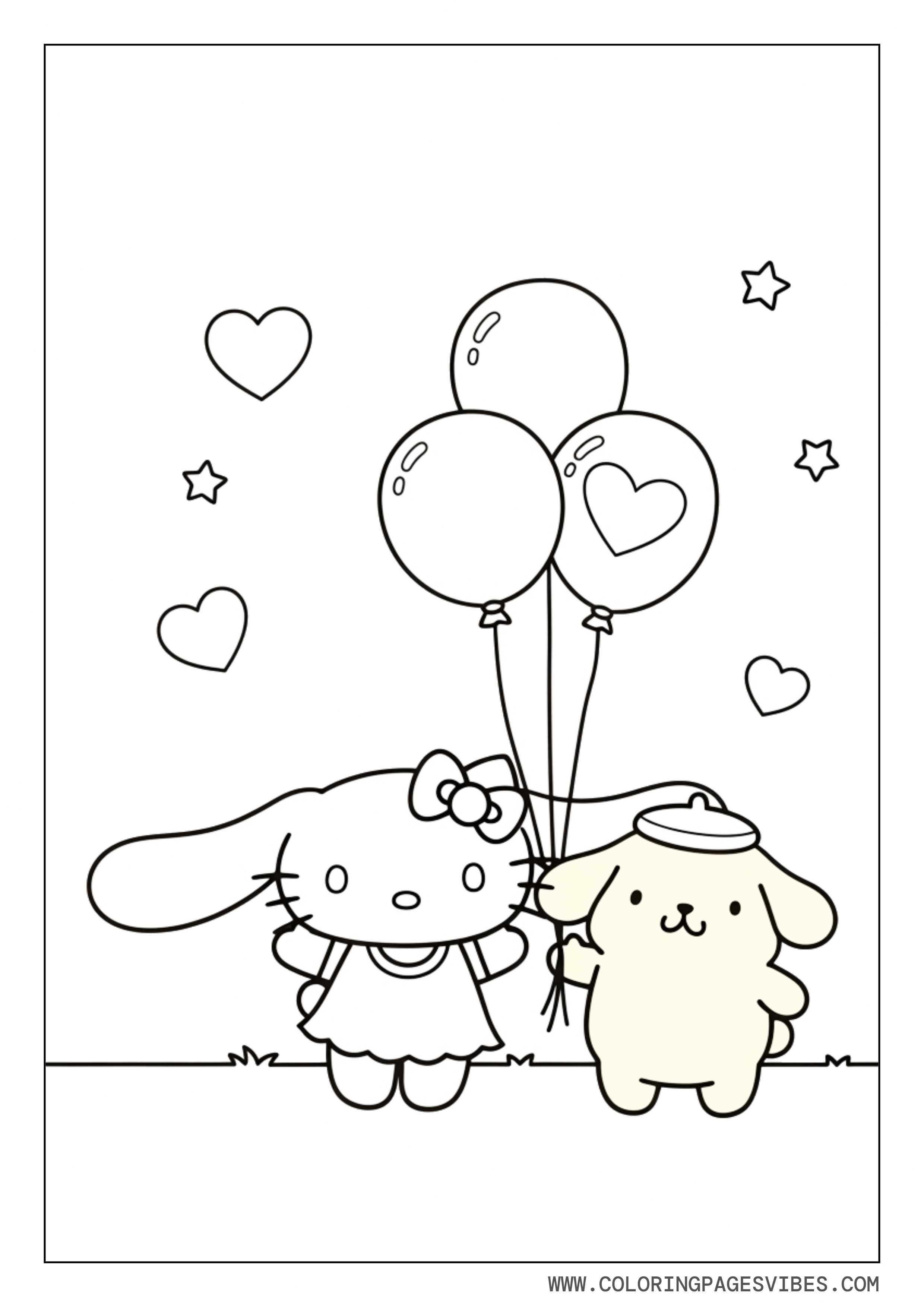 Cinnamoroll and Friends With Balloons