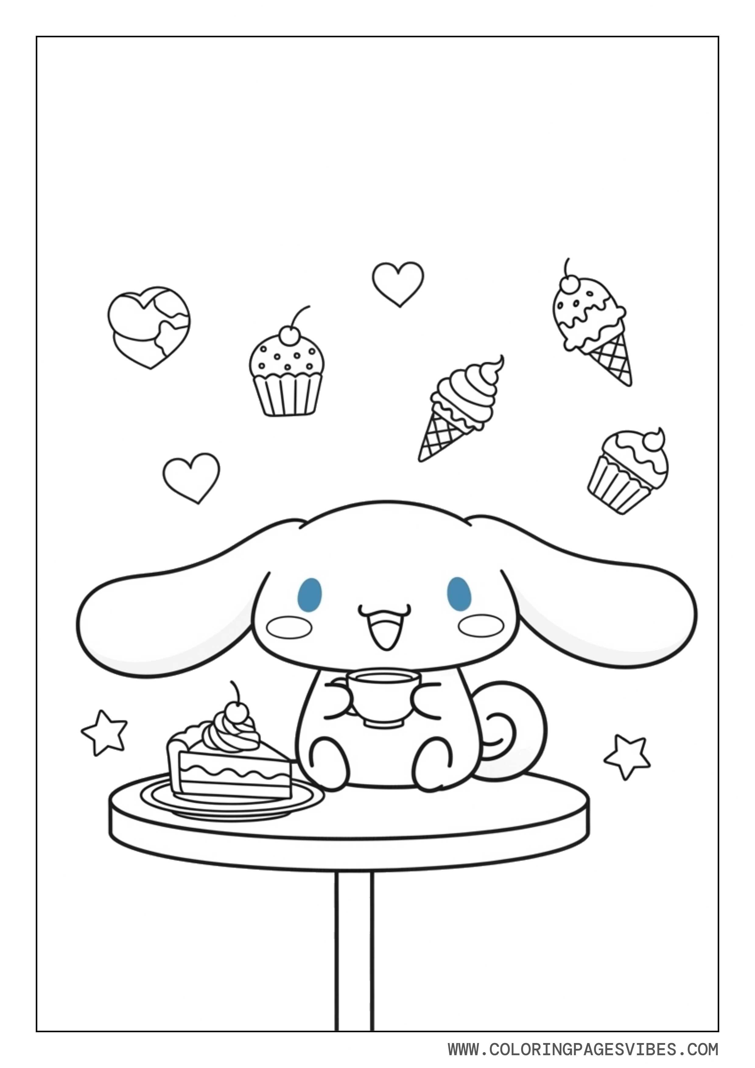 Cinnamoroll In Cozy Cafe