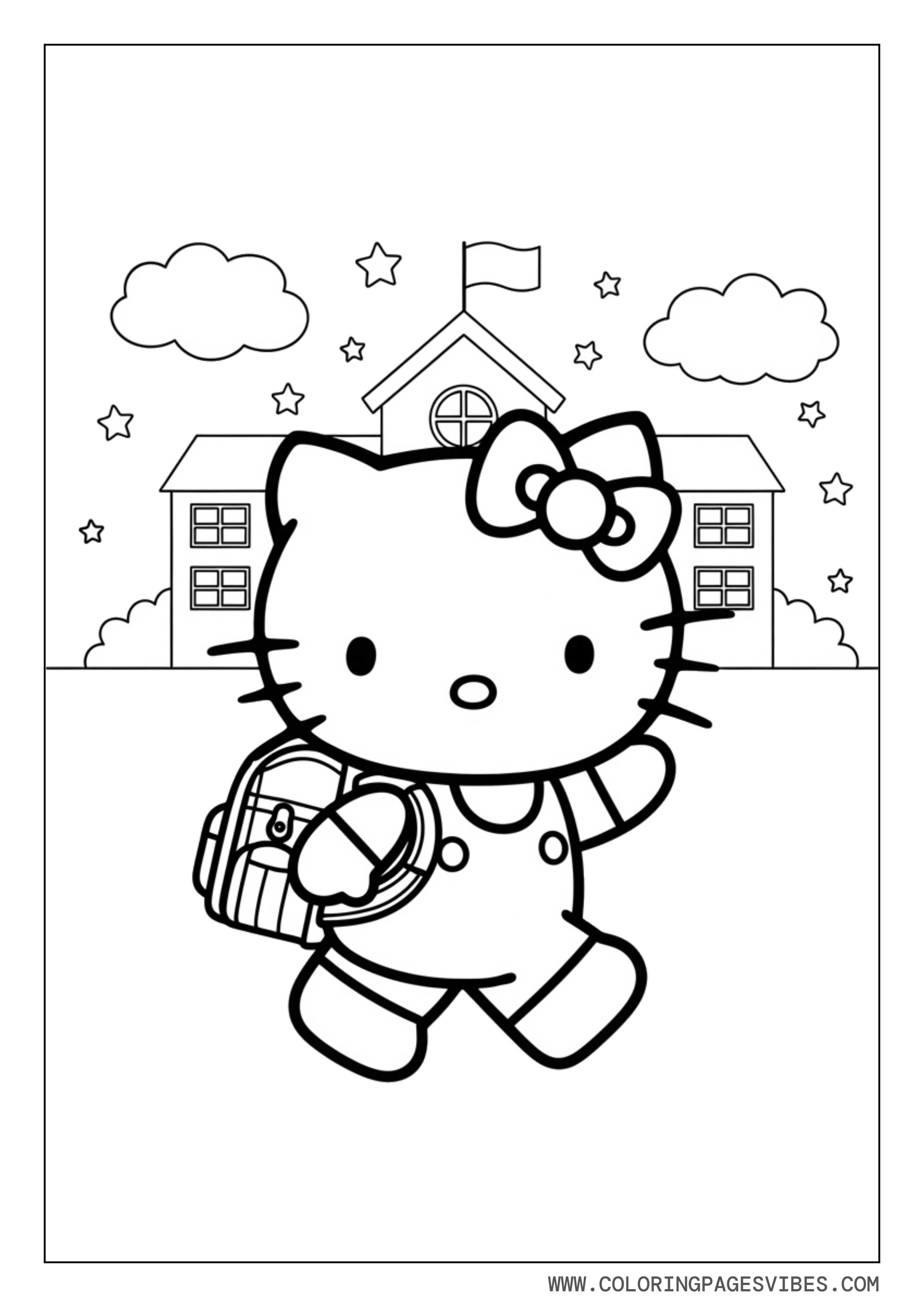 Hello Kitty Going To School