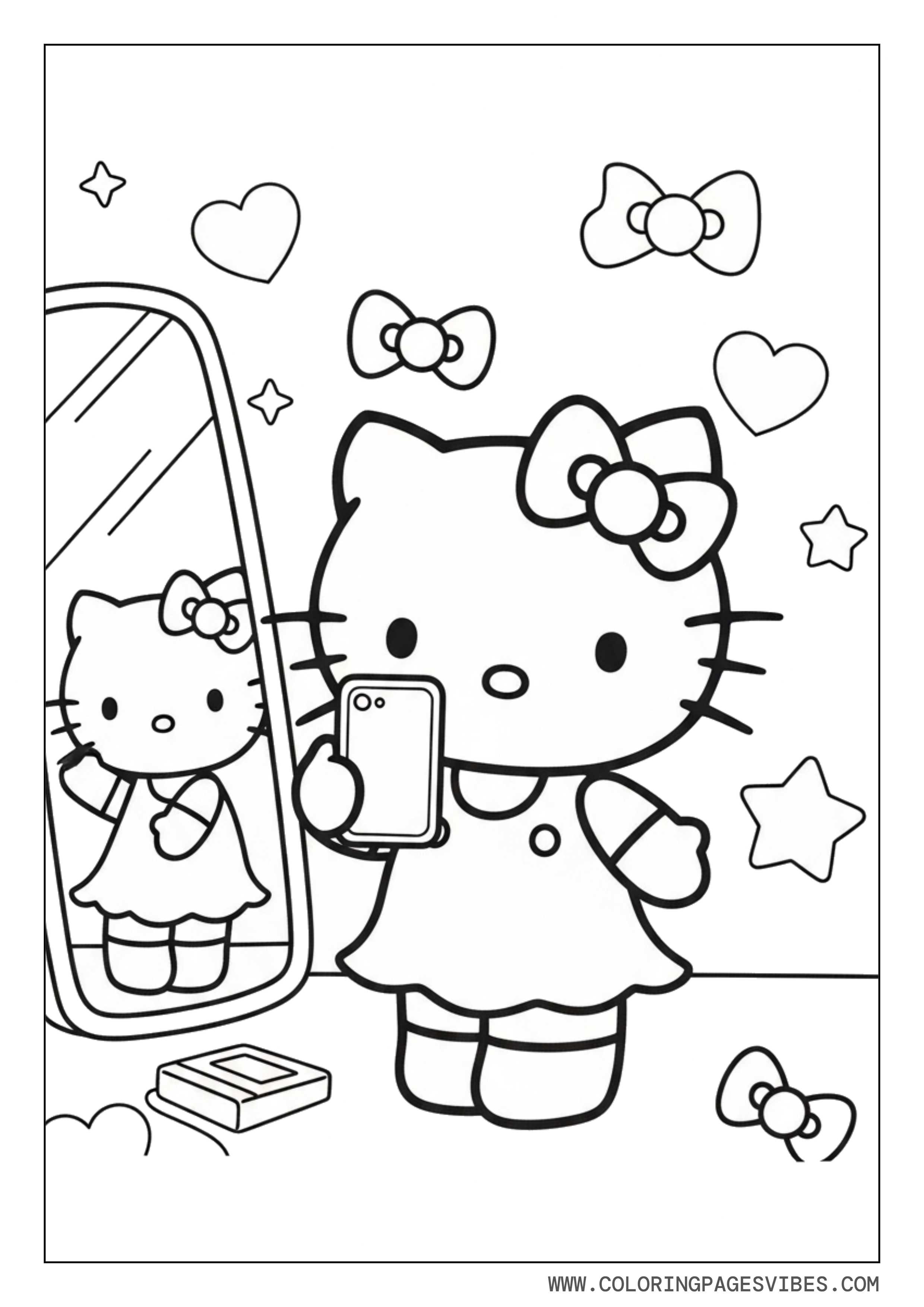 Hello Kitty Mirror Selfie