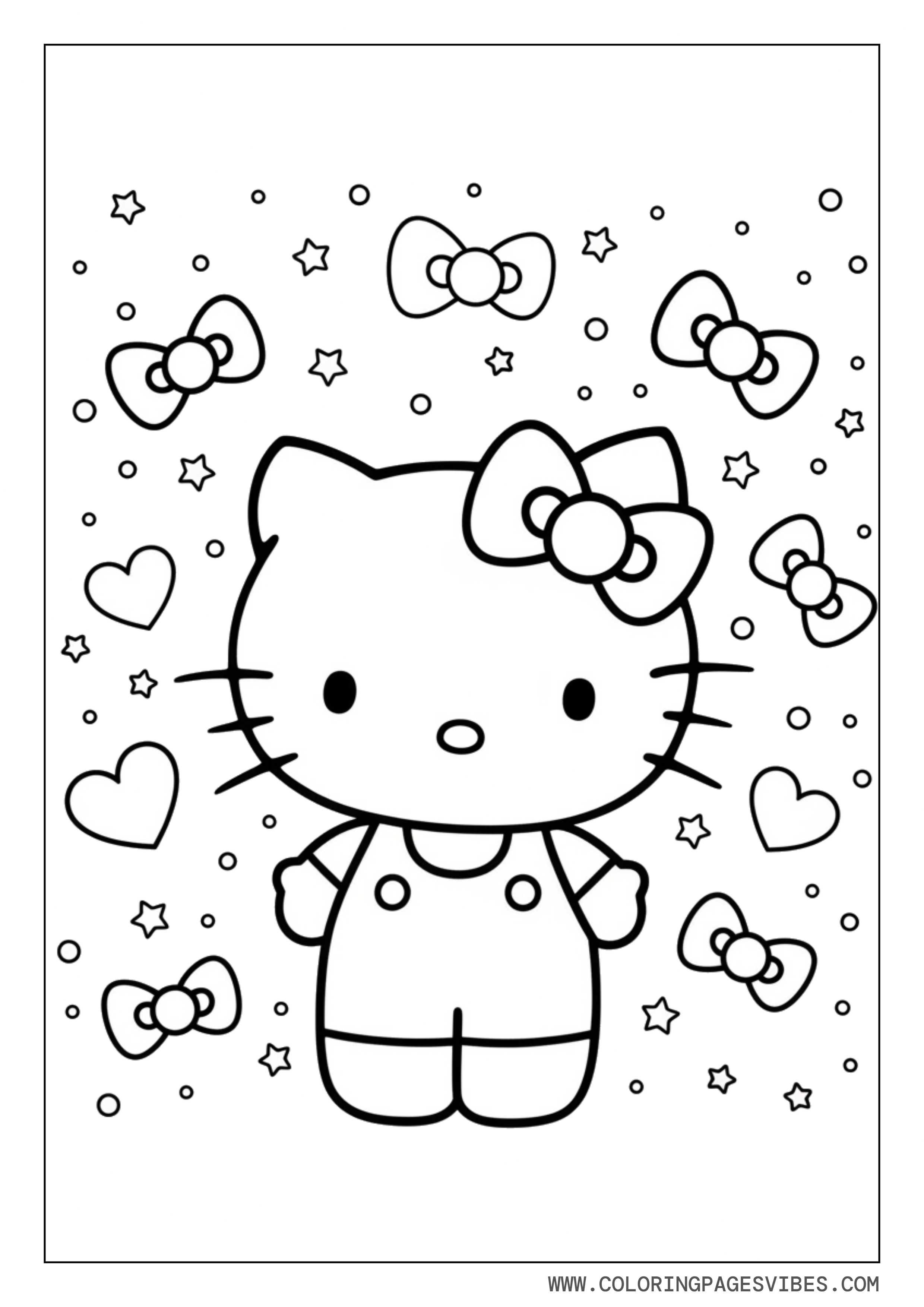 Hello Kitty With Cute Bows