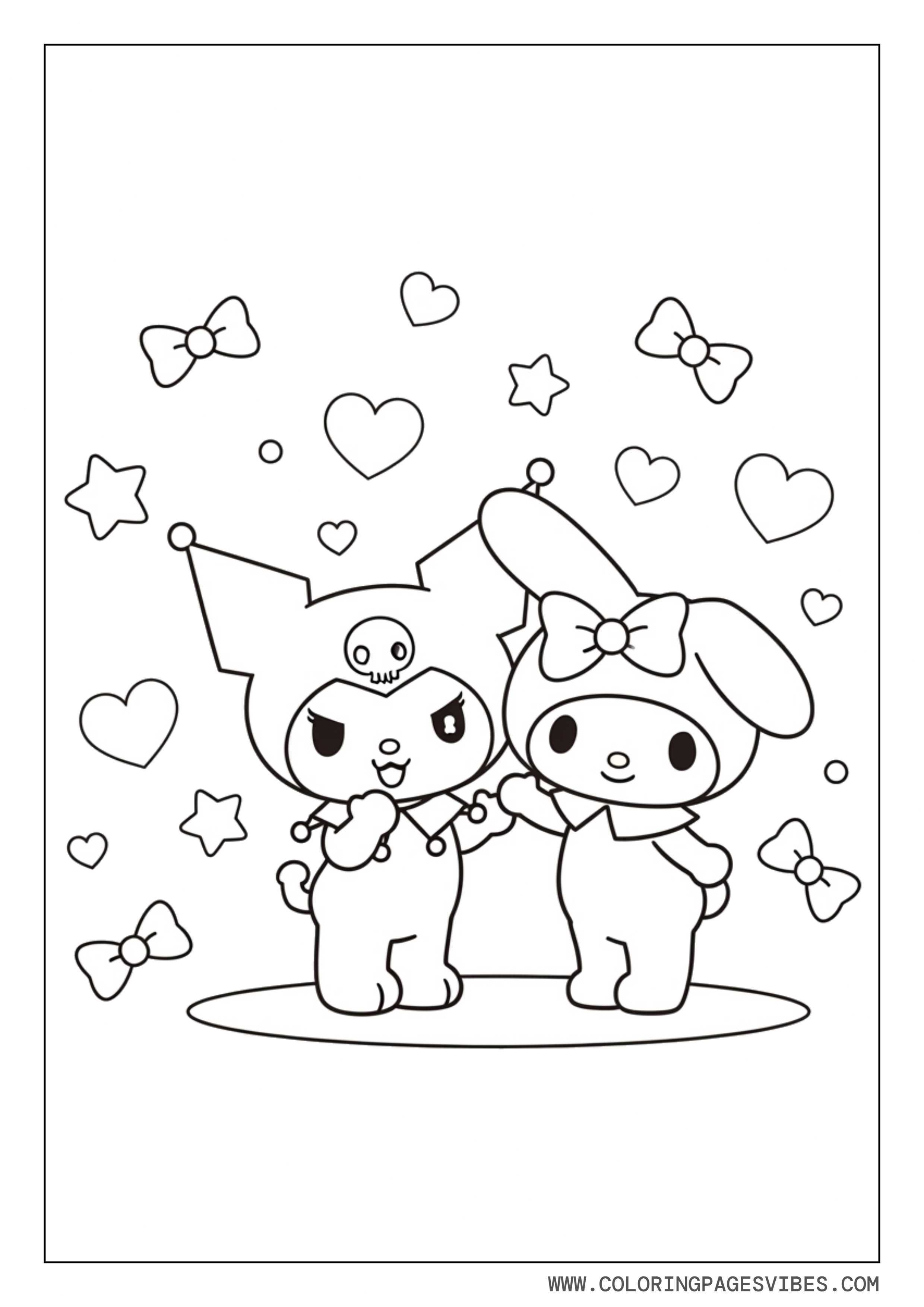 Kuromi and My Melody Together