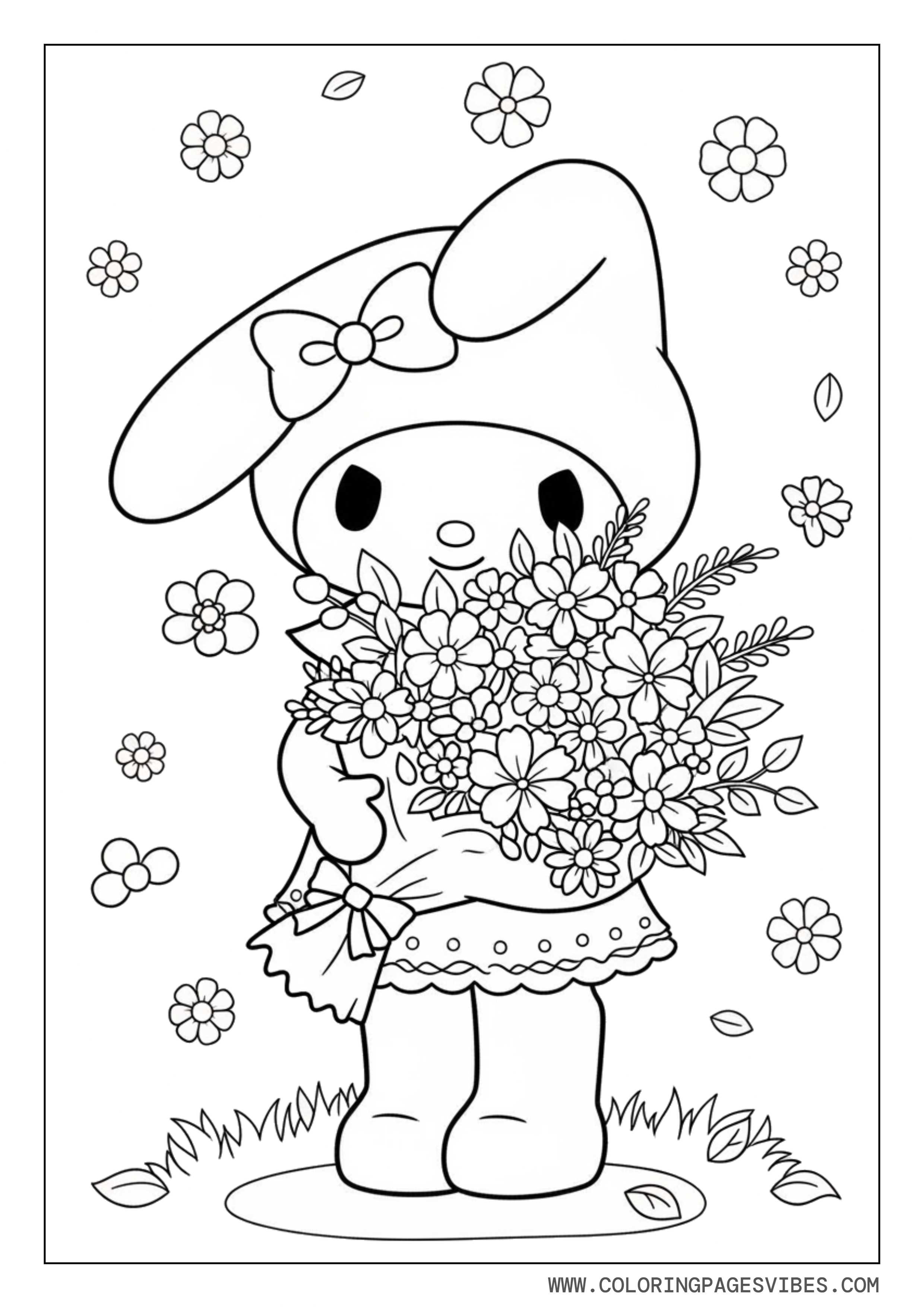 My Melody Holding Flowers