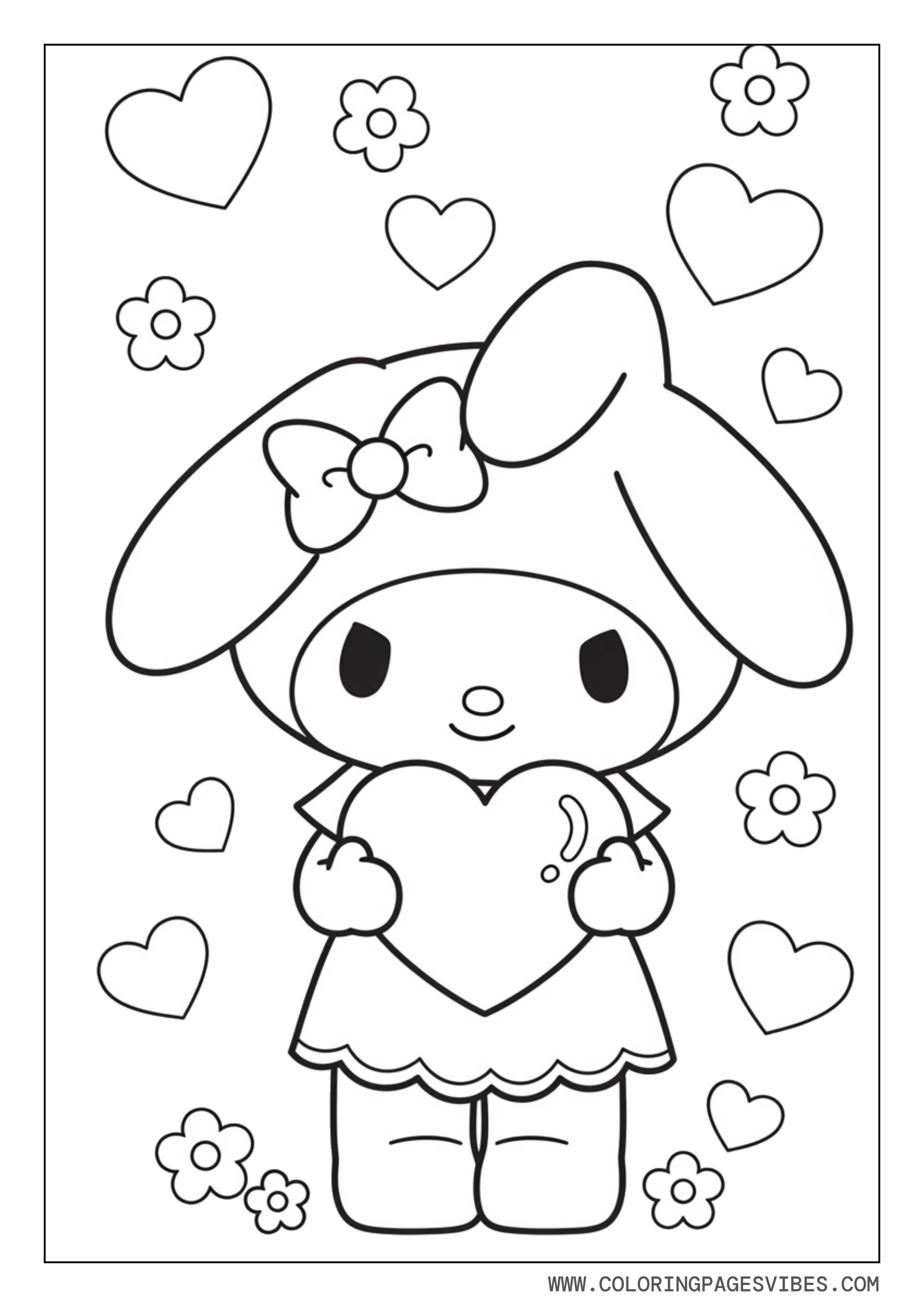 My Melody Valentine Hearts