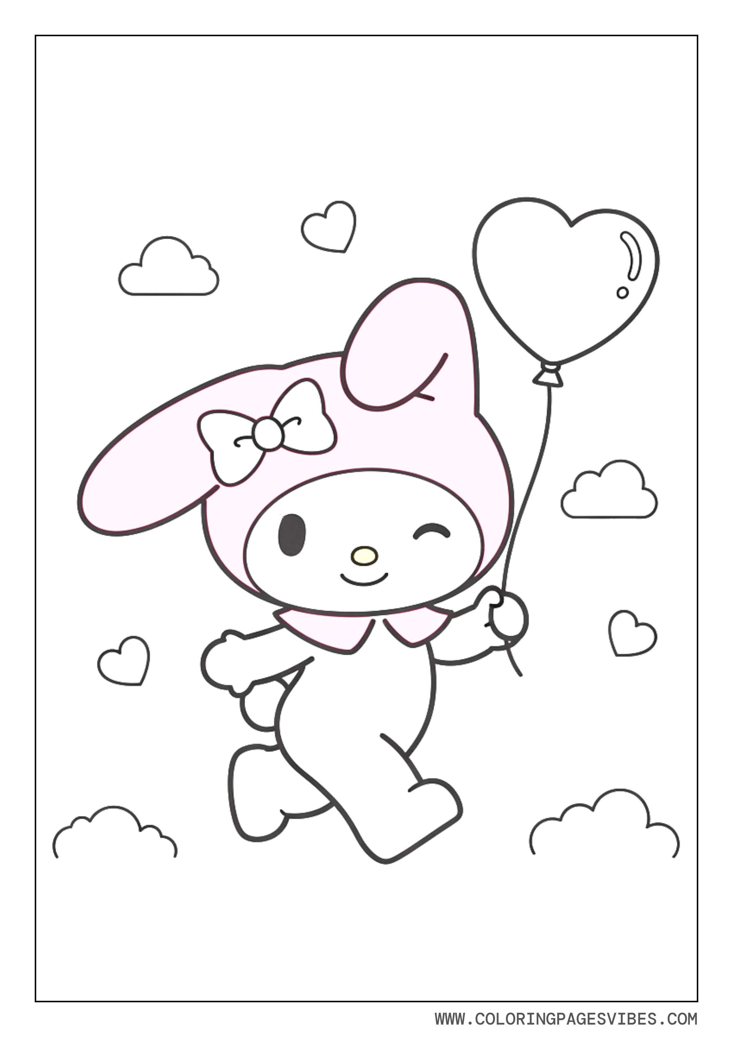 My Melody Walking With Balloon