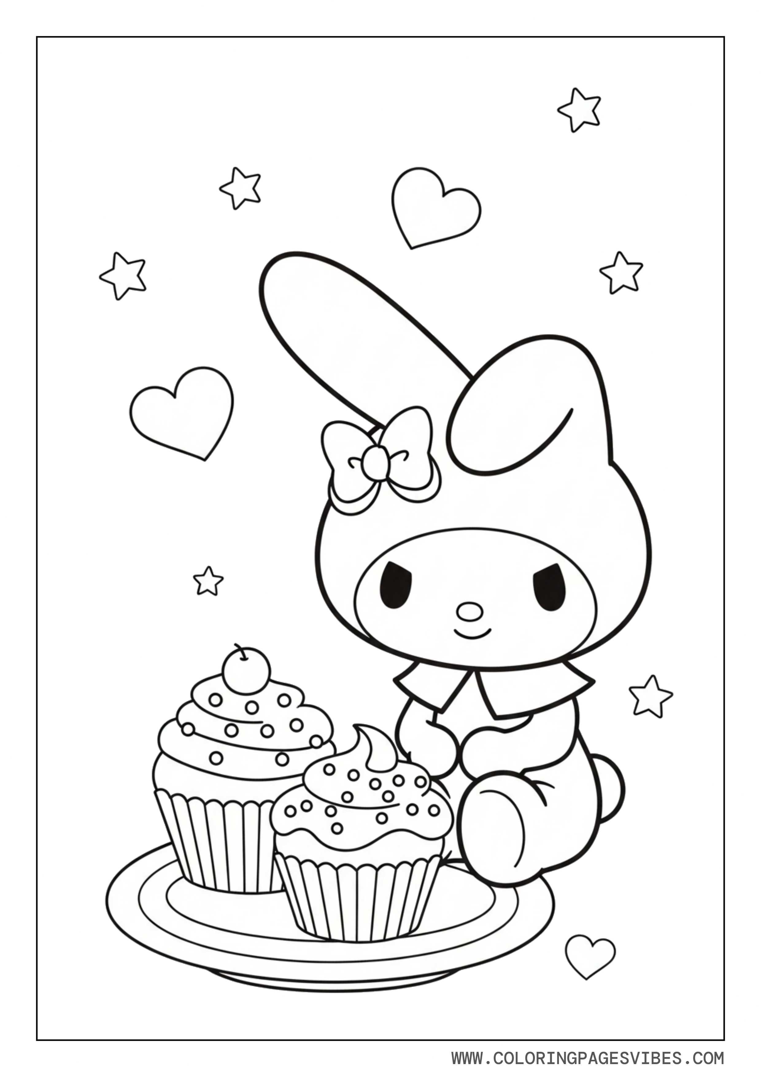 My Melody With Cupcakes