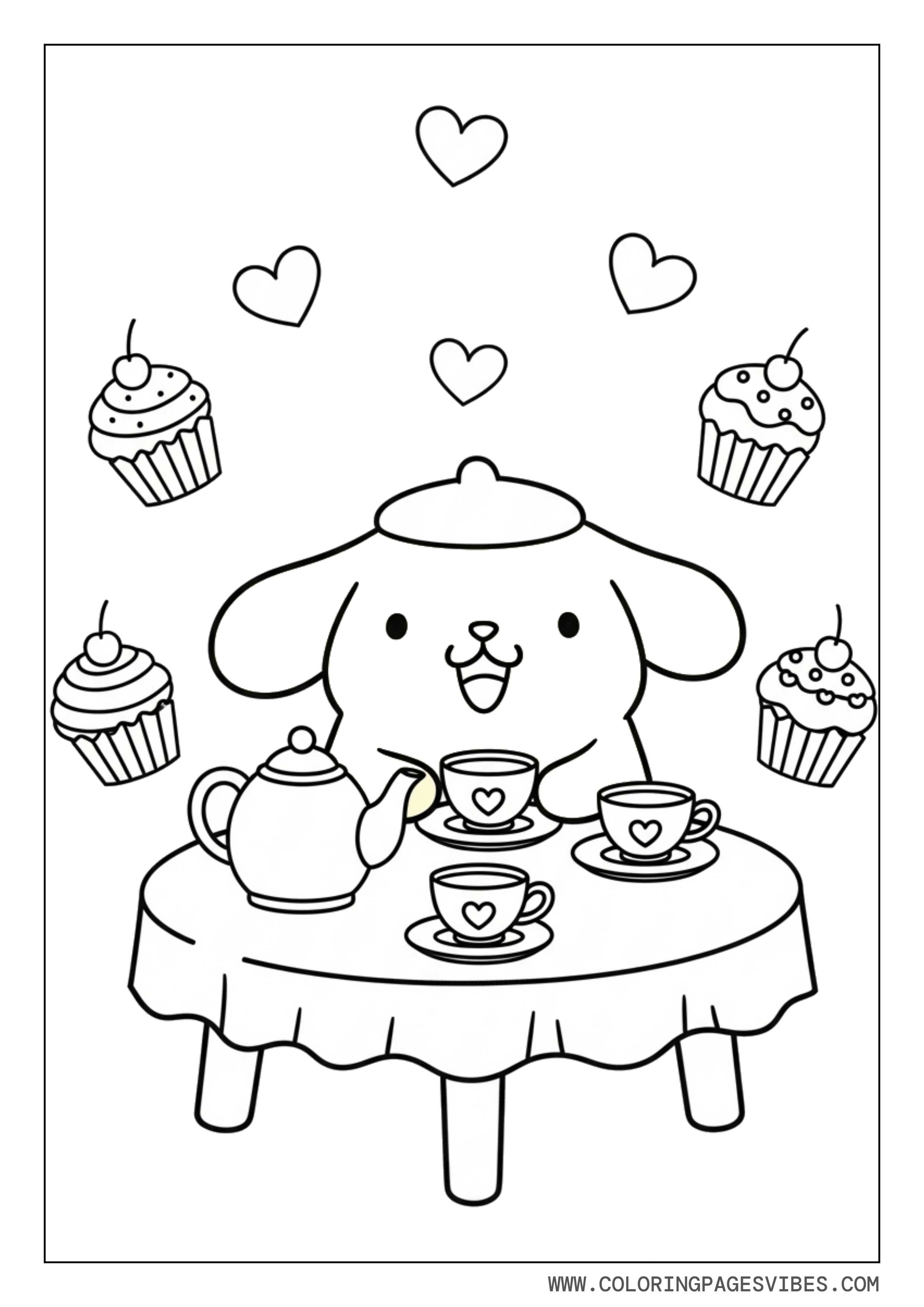 Pompompurin Tea Party