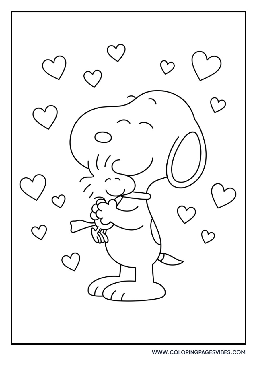Snoopy and Woodstock Hugging