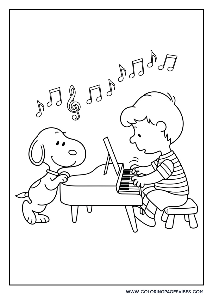Snoopy at the Piano