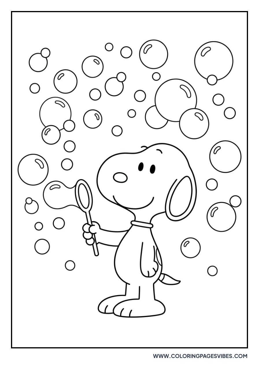 Snoopy Blowing Bubbles