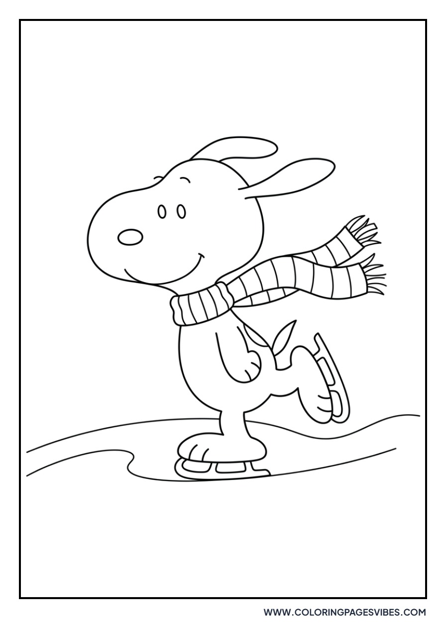 Snoopy Ice Skating
