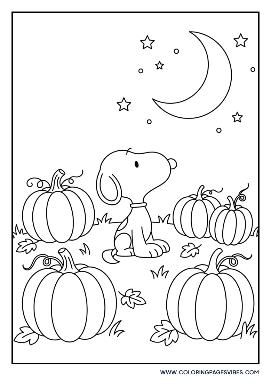 Snoopy in the Pumpkin Patch