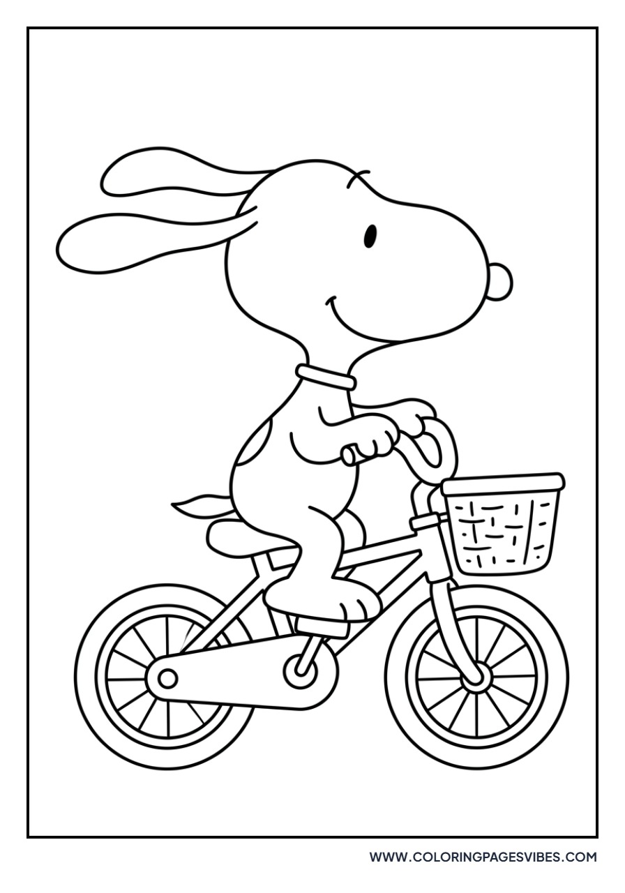Snoopy on a Bicycle