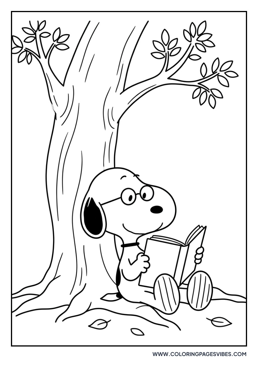Snoopy Reading a Book