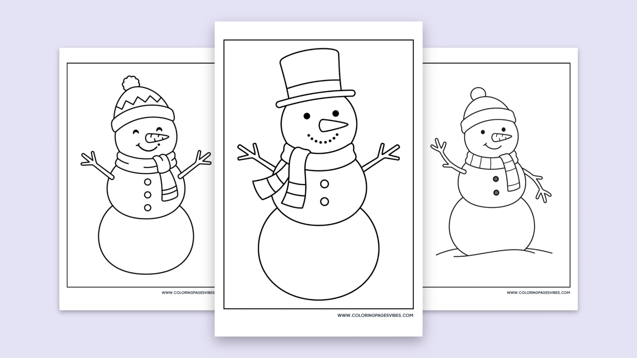55+ Free Printable snowman coloring page Coloring Pages (PDF)