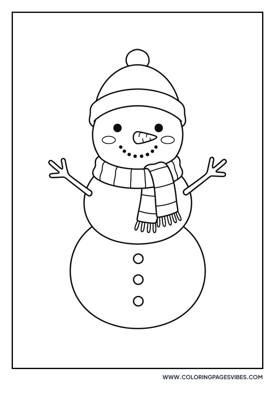snowman coloring page Sheet 1