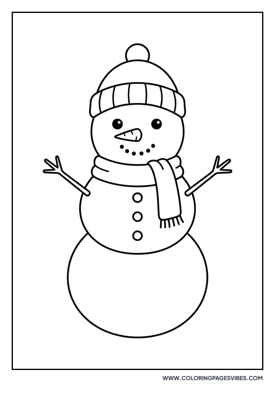 snowman coloring page Sheet 10