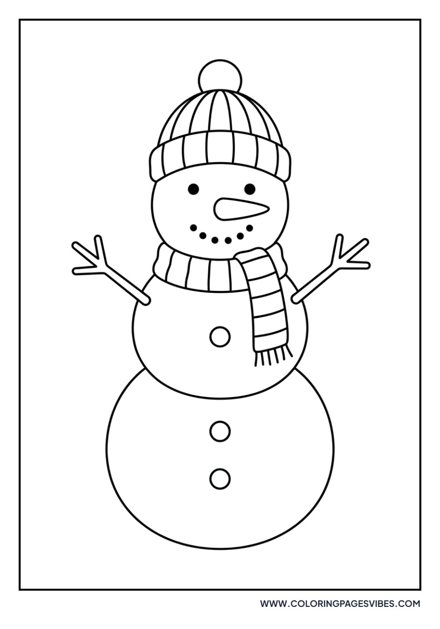 snowman coloring page Sheet 11
