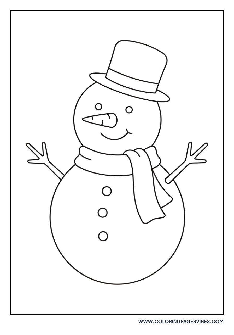 snowman coloring page Sheet 12