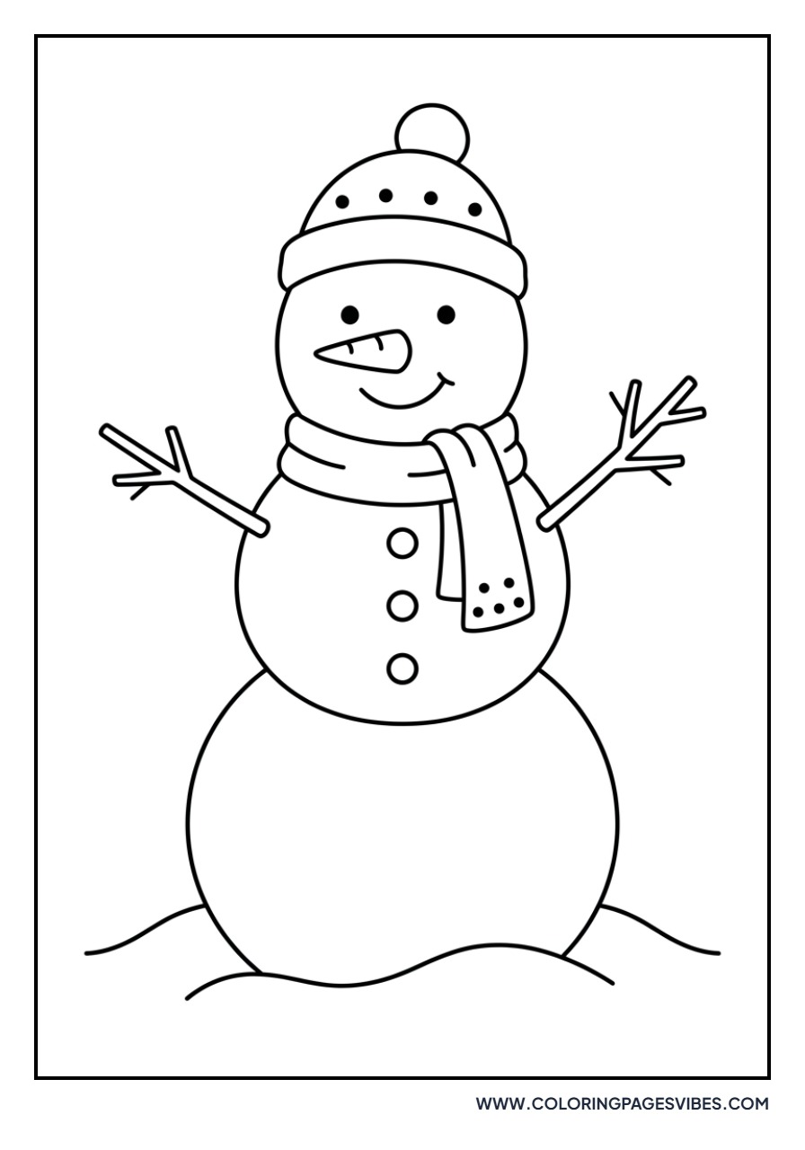 snowman coloring page Sheet 13