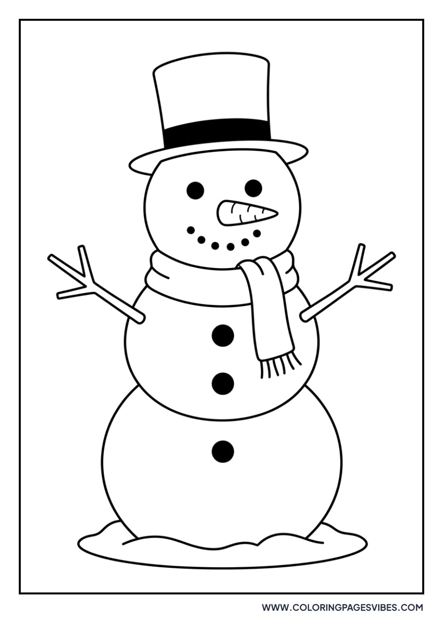 snowman coloring page Sheet 14