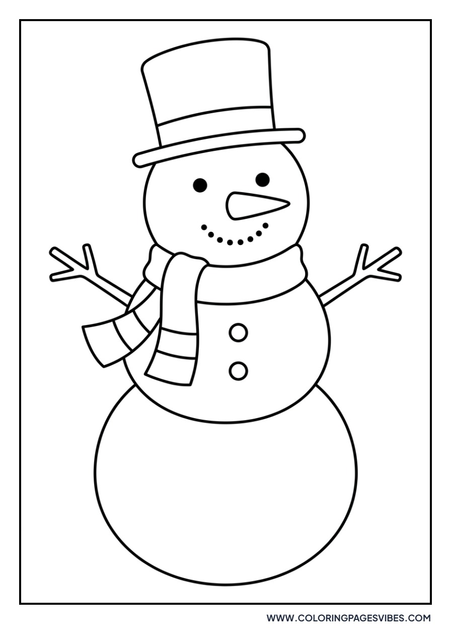 snowman coloring page Sheet 15