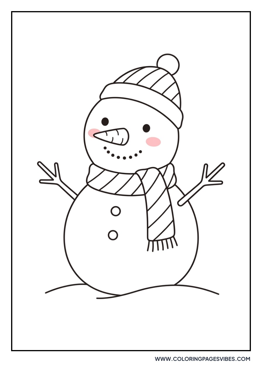 snowman coloring page Sheet 16